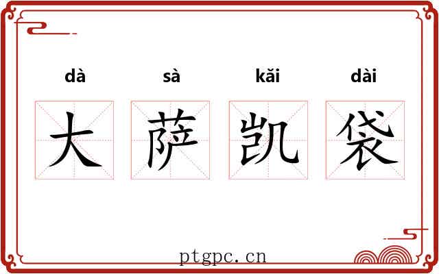 大萨凯袋