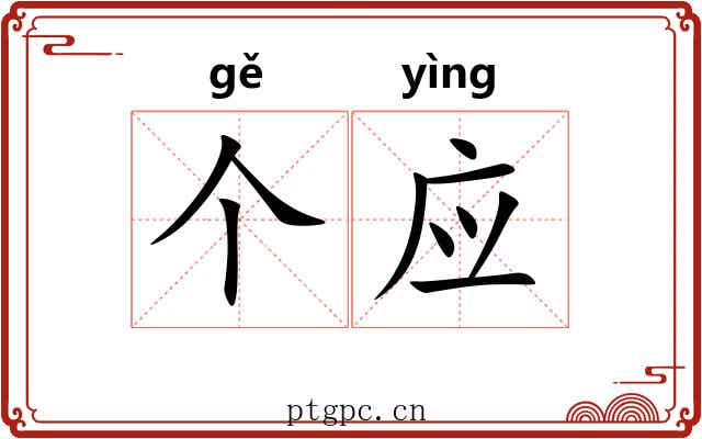 个应 个应