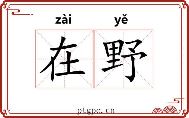 在野 在野