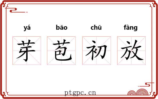 芽苞初放