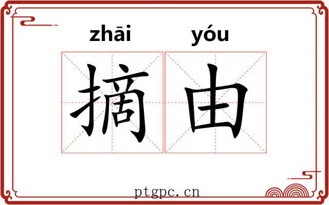 摘由