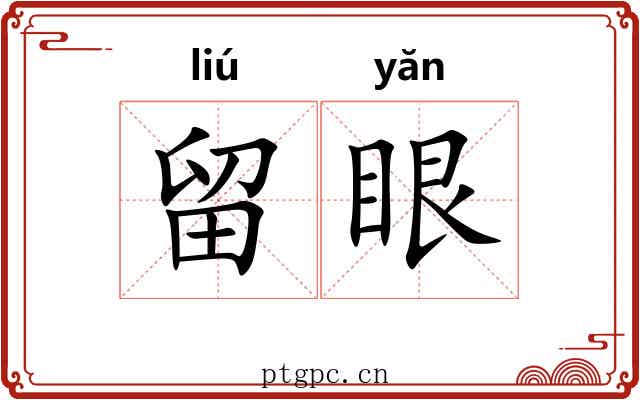留眼