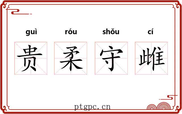 贵柔守雌