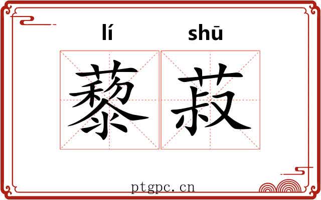 藜菽
