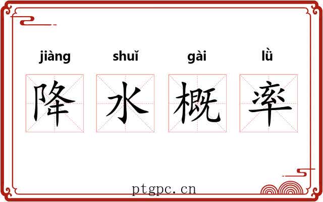 降水概率 降水概率