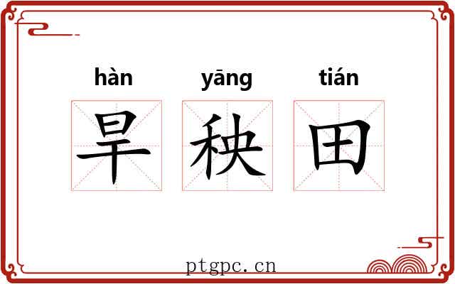 旱秧田