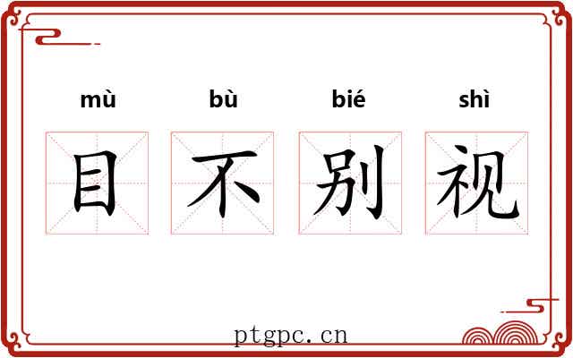 目不别视