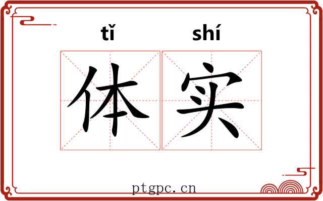 体实 体实