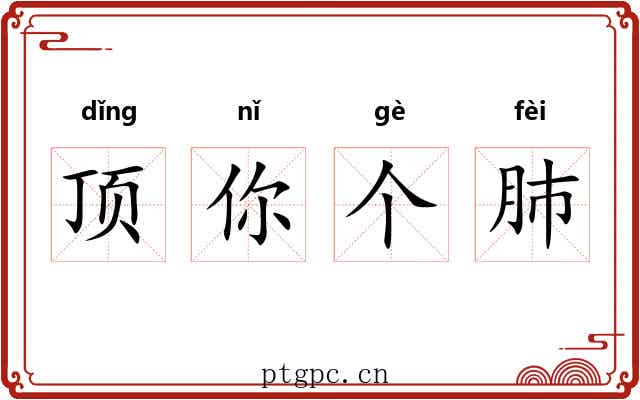 顶你个肺