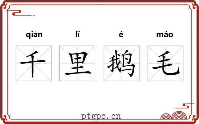 千里鹅毛 千里鹅毛