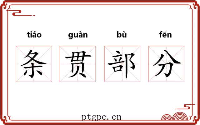 条贯部分