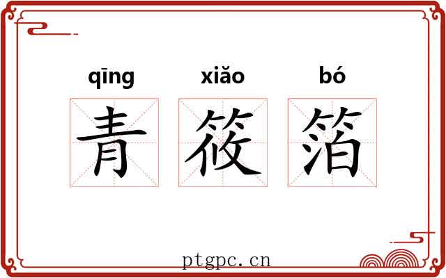 青筱箔