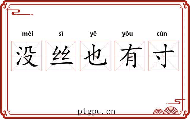 没丝也有寸 没丝也有寸
