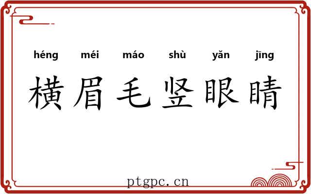 横眉毛竖眼睛