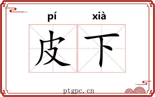 皮下 皮下