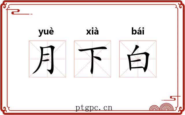 月下白 月下白