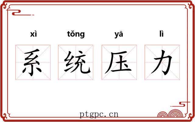 系统压力 系统压力