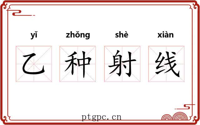 乙种射线 乙种射线