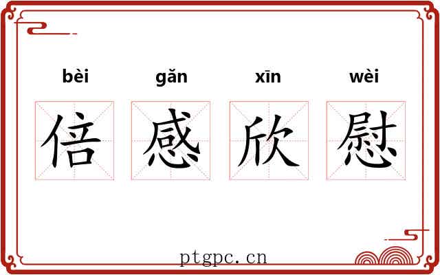 倍感欣慰