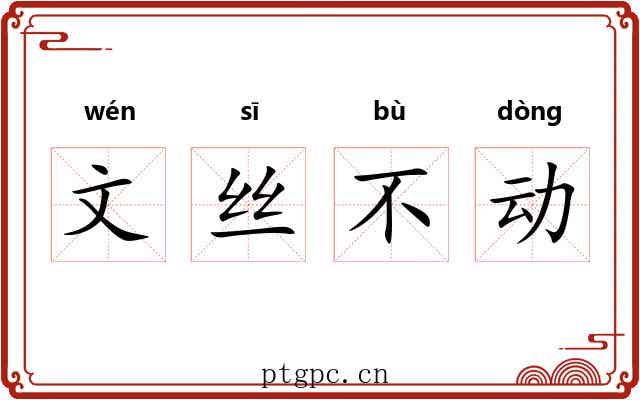 文丝不动 文丝不动