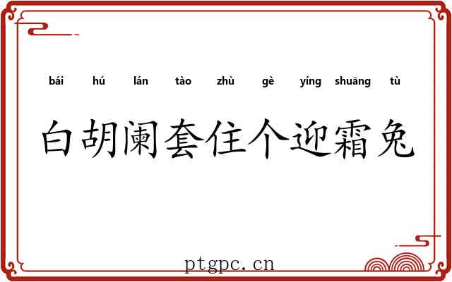 白胡阑套住个迎霜兔 白胡阑套住个迎霜兔
