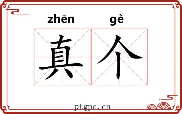 真个