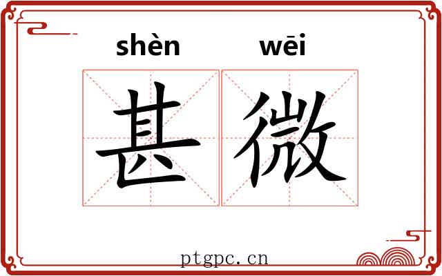 甚微