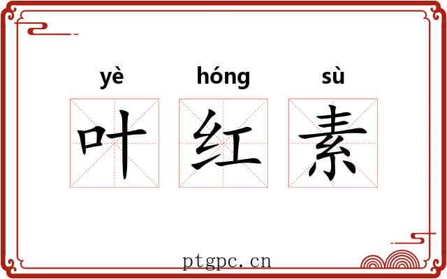 叶红素 叶红素