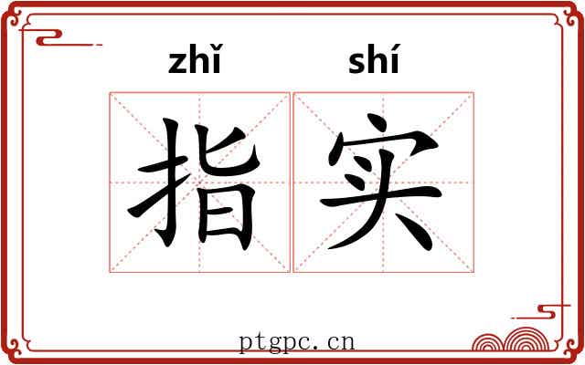 指实 指实