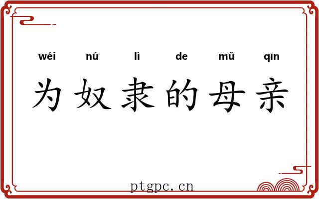 为奴隶的母亲