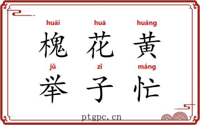 槐花黄，举子忙