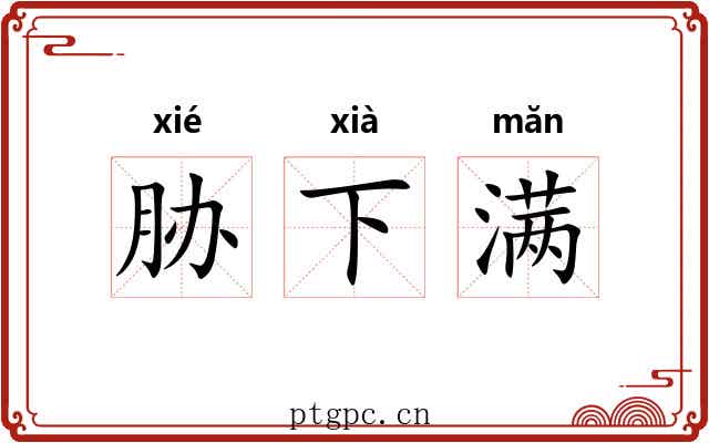 胁下满