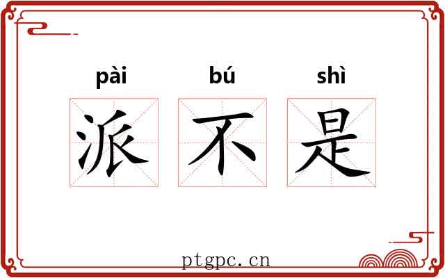 派不是