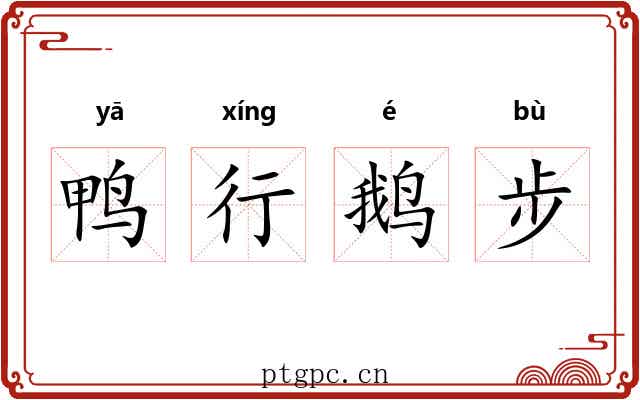 鸭行鹅步 鸭行鹅步