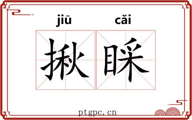 揪睬