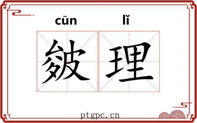 皴理 皴理