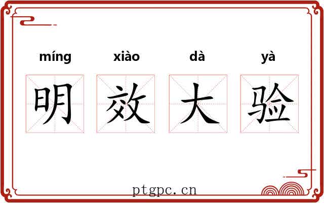 明效大验 明效大验