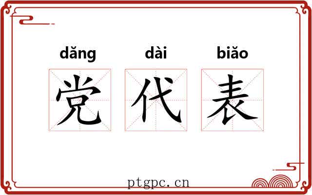 党代表 党代表
