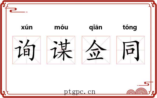询谋佥同