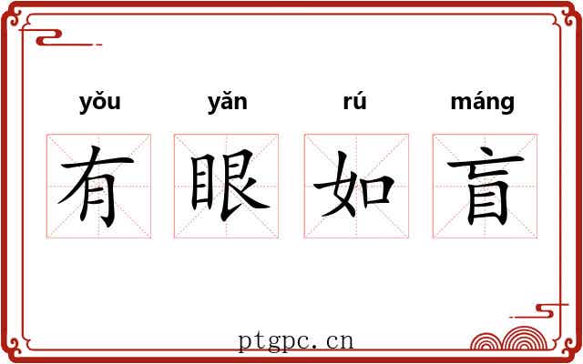 有眼如盲