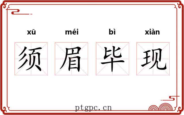 须眉毕现