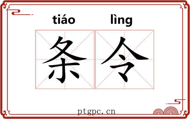 条令