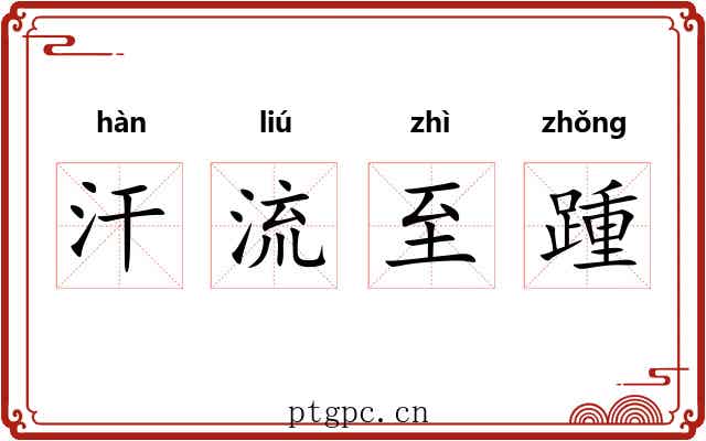 汗流至踵