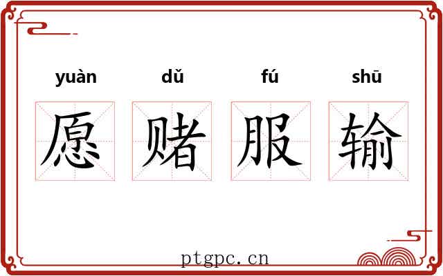 愿赌服输 愿赌服输