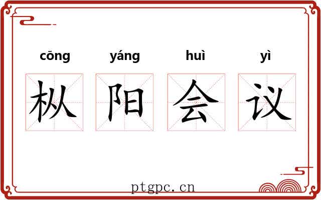 枞阳会议 枞阳会议