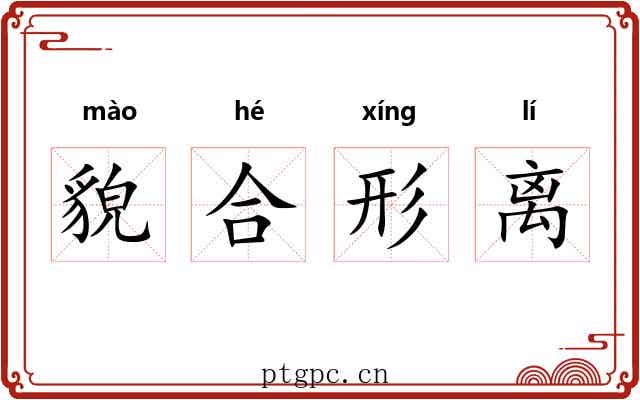 貌合形离