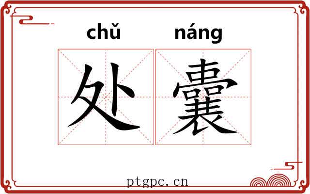 处囊 处囊