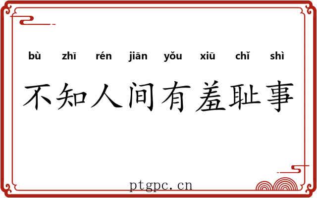 不知人间有羞耻事