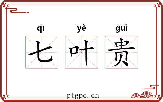 七叶贵