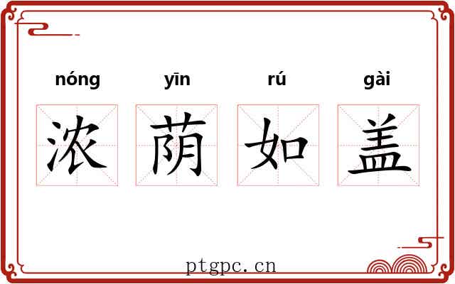 浓荫如盖 浓荫如盖